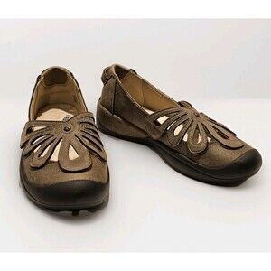 JBU Pearl Eco Vegan Ballet Flats Women’s 8M Tan Brown Cutout Comfort Sustainable